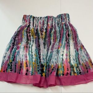 Rachael & Chloe kids elastic waist multi-color skirt